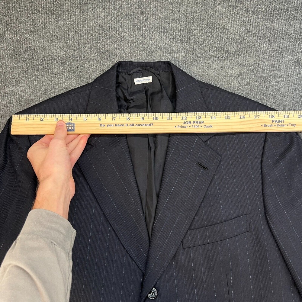 Brioni Nomentano Sport Coat Jacket 42R Navy Dark Blue Pin Striped Wool - Picture 13 of 16